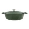 Кастрюля овальная 5,1л, 33X25XH11см, цвет зеленый, чугун CASTARD, Cosy & Trendy