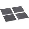 Slate glass coaster set 4 10x10x0,4cm, Cosy & Trendy