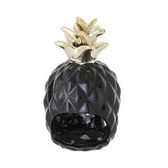 Подсвечник "Ананас", цвет черный, керамика d8.5xh14.7см, Cosy & Trendy