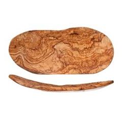 Чаша для фруктов, плоская, из оливкового дерева, 33-38CM X 16-24CM, Cosy & Trendy