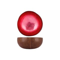 Чаша декоративная  METALLIC DARK PINK LEAF D14CM, Cosy & Trendy