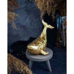 Фигурка Кит, цвет бронзовый, 21,5X13XH17CM, полимер, Cosy & Trendy