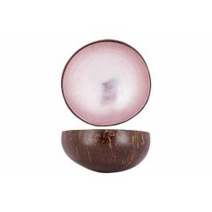 Чаша декоративная  METALLIC SOFT PINK LEAF D14CM, Cosy & Trendy