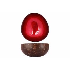 Чаша декоративная  METALLIC RED LEAF D14CM, Cosy & Trendy