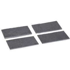 Slate plate 15x8,5xh0,5cm set 4, Cosy & Trendy
