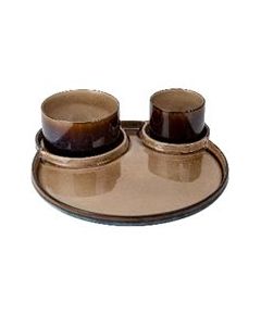 Набор из блюда d 32 см и 2 чаш (d 8 м h 6 см и d 11 см h 6 см), QUINTANA AMBER, Cosy & Trendy