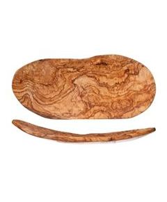 Чаша для фруктов, плоская, из оливкового дерева, 33-38CM X 16-24CM, Cosy & Trendy