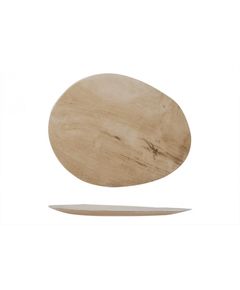 Тарелка овальная 27x21 см h 1,6 см, декор "светлое дерево", PALISSANDRO, Cosy & Trendy