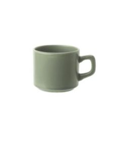 Чашка чайная 180мл d 7,5см, h 6,7см, стопируемая, цвет зеленый, Cosy & Trendy