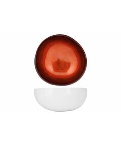 Чаша декоративная  METALLIC DARK BROWN LEAF D14CMWHITE OUTSIDE, Cosy & Trendy