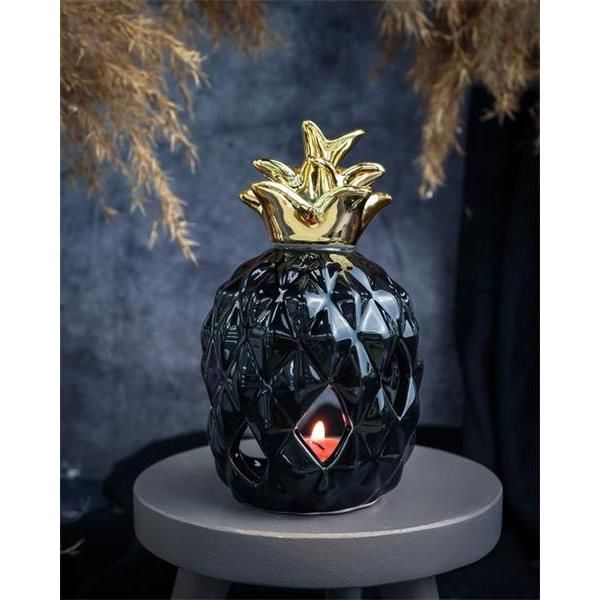 Подсвечник "Ананас", цвет черный, керамика d8.5xh14.7см, Cosy & Trendy, изображение 6