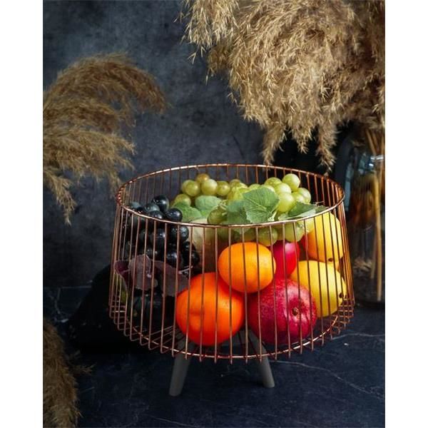 Корзина для фруктов d 30 см, h 15,5 см, металл, цвет медный , Cosy & Trendy, изображение 8