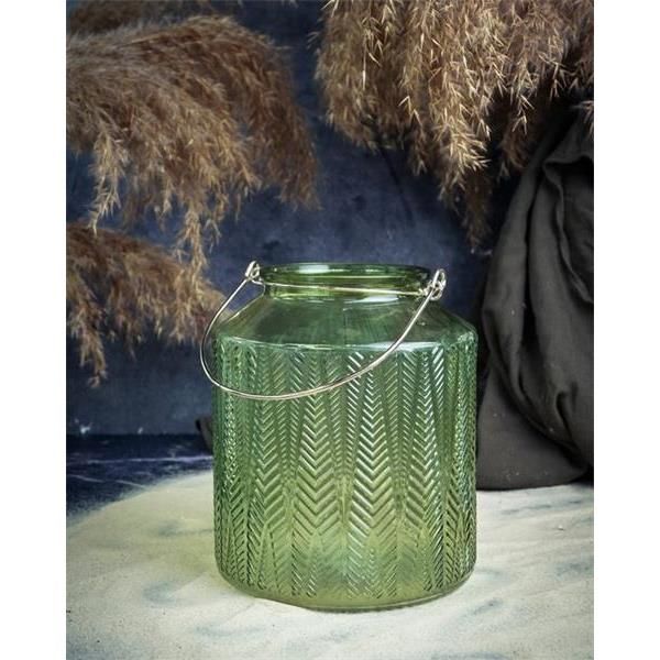 Подсвечник 14X14XH16CM, цвет зеленый, стекло, Cosy & Trendy, изображение 4