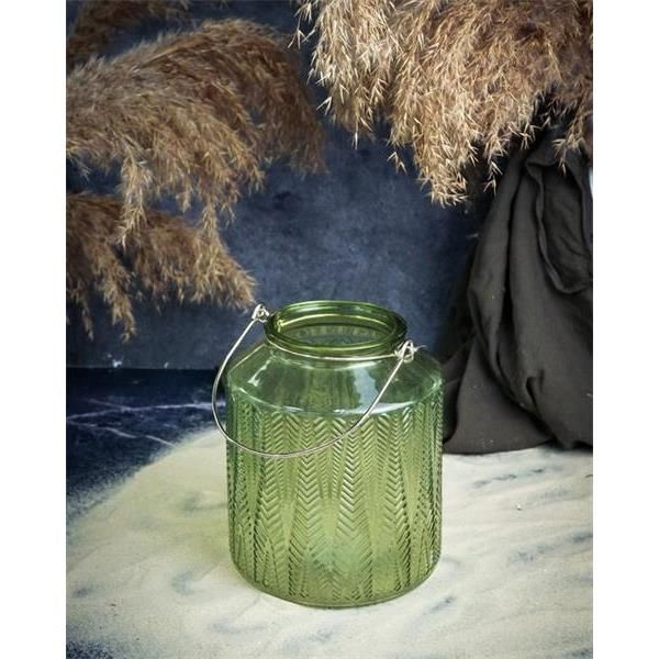 Подсвечник 14X14XH16CM, цвет зеленый, стекло, Cosy & Trendy, изображение 3