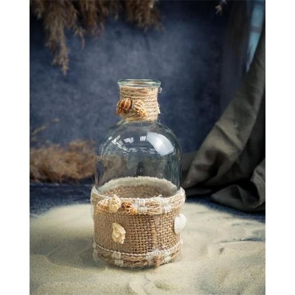Ваза-бутылка с ракушками 8X8XH13CM, стекло, Cosy & Trendy, изображение 8