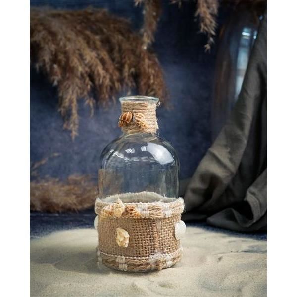 Ваза-бутылка с ракушками 8X8XH13CM, стекло, Cosy & Trendy, изображение 7