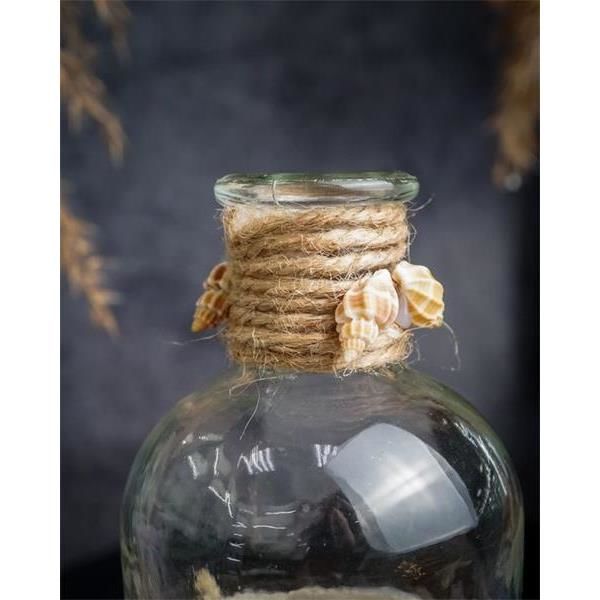 Ваза-бутылка с ракушками 8X8XH13CM, стекло, Cosy & Trendy, изображение 5