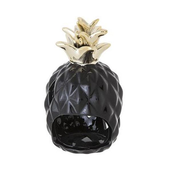 Подсвечник "Ананас", цвет черный, керамика d8.5xh14.7см, Cosy & Trendy