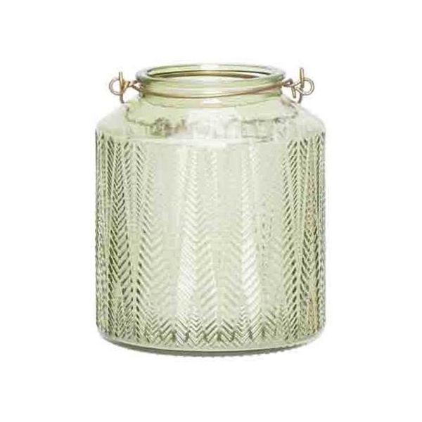 Подсвечник 14X14XH16CM, цвет зеленый, стекло, Cosy & Trendy
