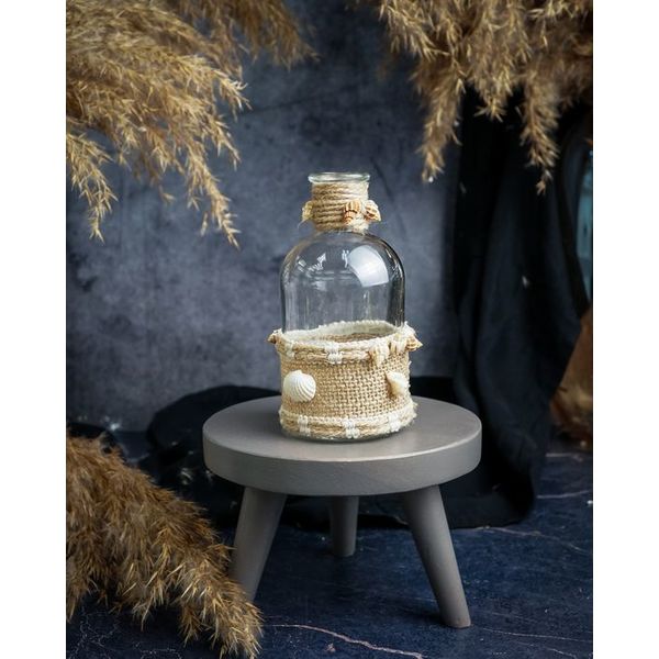 Ваза-бутылка с ракушками 8X8XH13CM, стекло, Cosy & Trendy, изображение 2