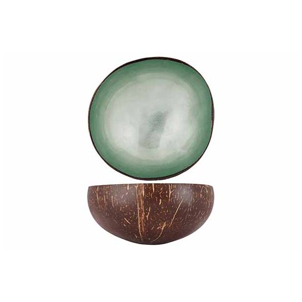 Чаша декоративная  METALLIC MINT GREEN LEAF D14CM, Cosy & Trendy