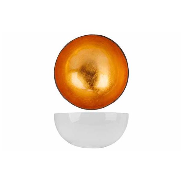 Чаша декоративная  METALLIC GOLD LEAF D14CMWHITE OUTSIDE, Cosy & Trendy