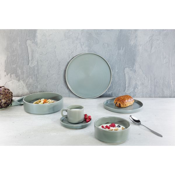 Блюдце d 14см, h 2см, стопируемое, цвет зеленый, Cosy & Trendy, изображение 4