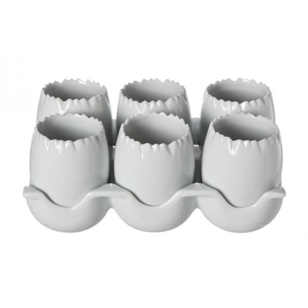 Aperoset holder with 6 cups egg form, Cosy & Trendy