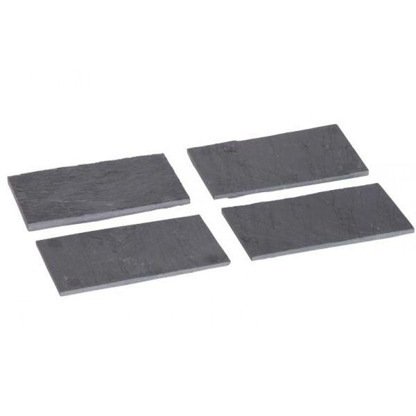 Slate plate 15x8,5xh0,5cm set 4, Cosy & Trendy