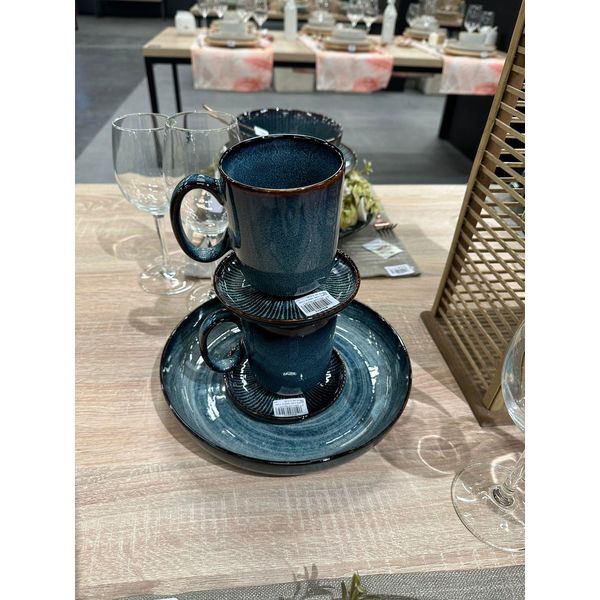 Блюдце d 12 см h 1,8 см, с полосками, ATLANTIS, Cosy & Trendy, изображение 2
